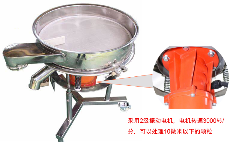 高頻篩特點(diǎn)：框體加高可防止?jié){液往外飛濺；加擋料板可加快排料，提高篩分效率