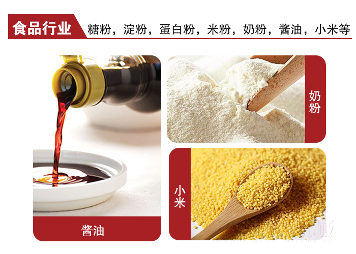 全不銹鋼食品振動篩可用于糖粉，小米，淀粉，蛋白粉，米粉，奶粉，醬油等物料